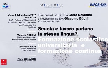 24 febbraio 2017 – Evento Elea – Torino – Scuola e Lavoro parlano la stessa lingua?