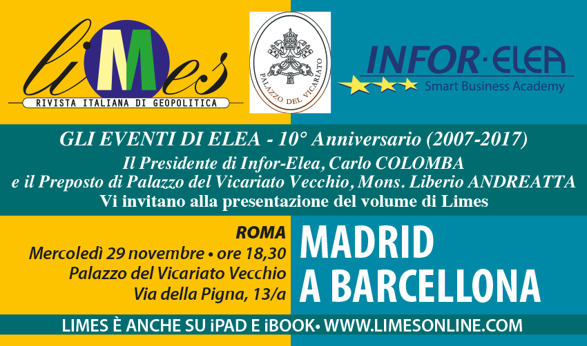 29 novembre 2017 – Evento Elea – Roma – Madrid a Barcellona