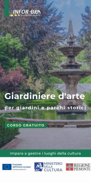 Corso gratuito Giardiniere d'arte per ottenere la qualifica di Manutentore del verde completamente finanziato da Regione Piemonte e fondo sociale europeo